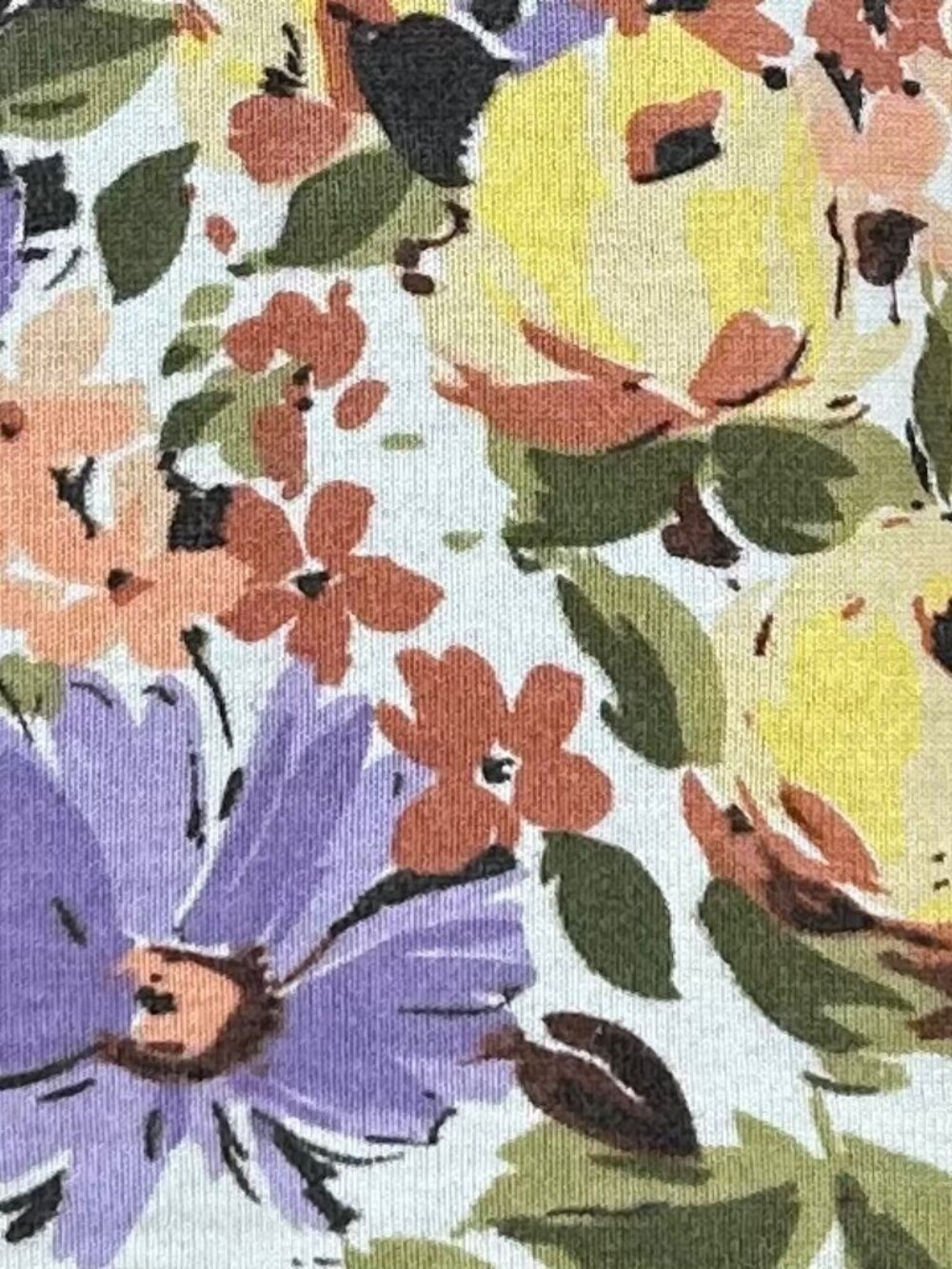 Norton McNaughton Multi Floral Long Sleeve Pullover Cotton Blend Sweater Size M - Picture 4 of 8